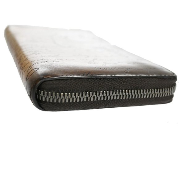 BERLUTI Logo Itauba Long Zip Around Wallet Scritto Leather Brown Italy 16RJ380 - Picture 13 of 16